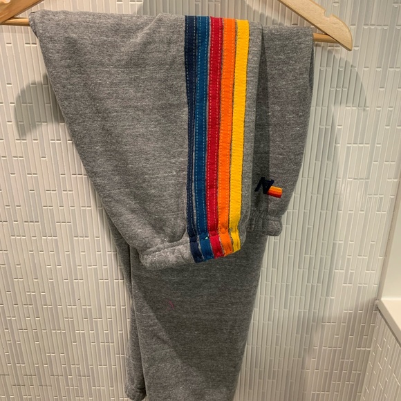 Aviator Nation Grey Five-Stripe Sweatpants (Size S) - Picture 2 of 4